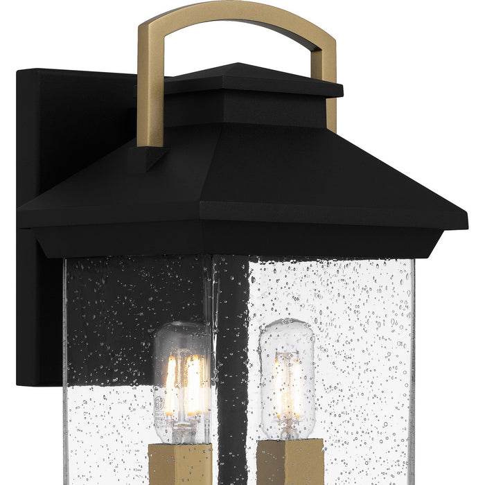 Quoizel HND8206EK Two Light Outdoor Wall Mount, Earth Black