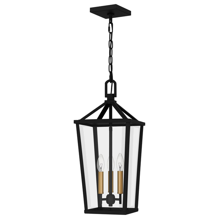 Quoizel HUL1509MBK Three Light Pendant, Matte Black