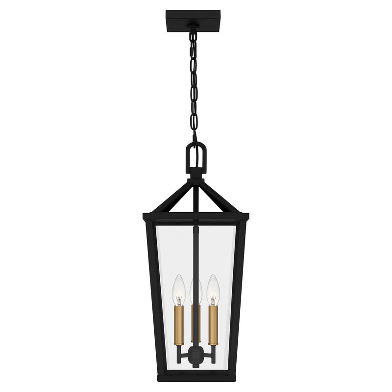 Quoizel HUL1509MBK Three Light Pendant, Matte Black