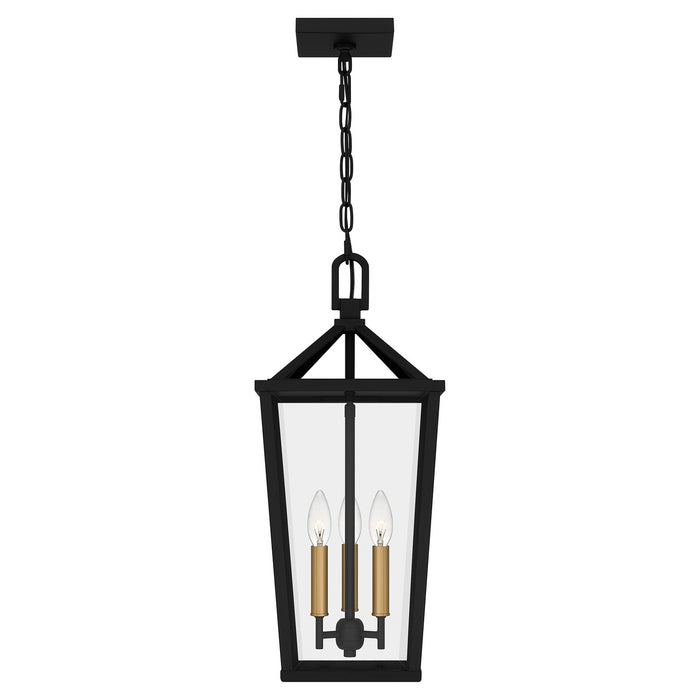 Quoizel HUL1509MBK Three Light Pendant, Matte Black