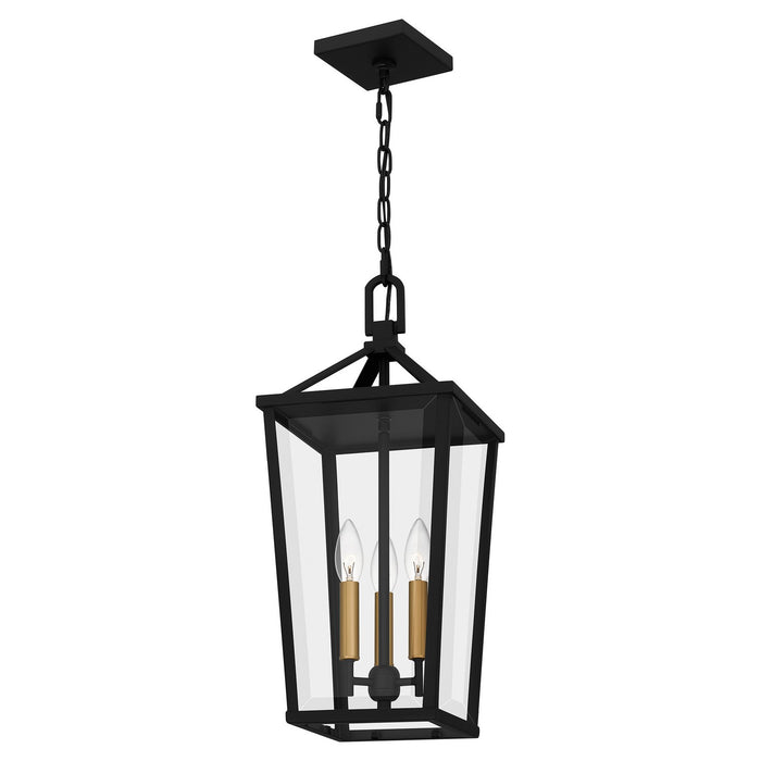 Quoizel HUL1509MBK Three Light Pendant, Matte Black