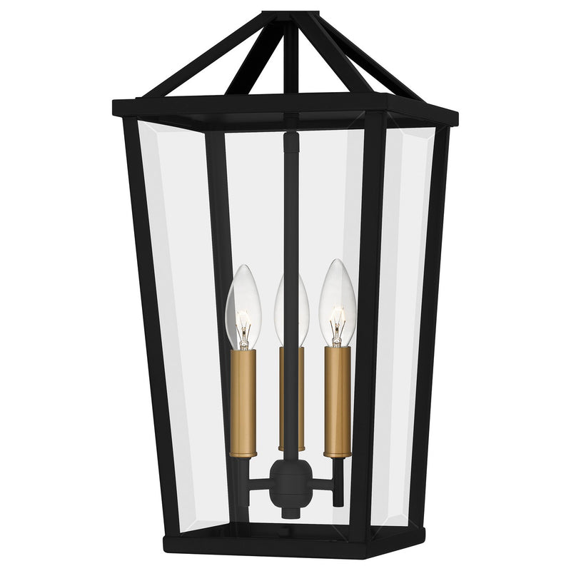 Quoizel HUL1509MBK Three Light Pendant, Matte Black