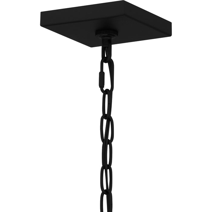 Quoizel HUL1909MBK Three Light Outdoor Hanging Lantern, Matte Black