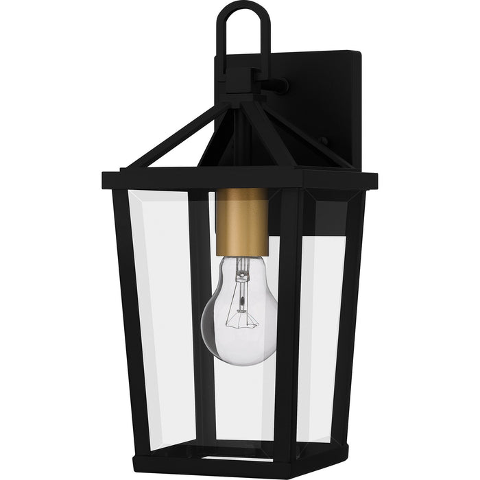 Quoizel HUL8406MBK One Light Outdoor Wall Mount, Matte Black