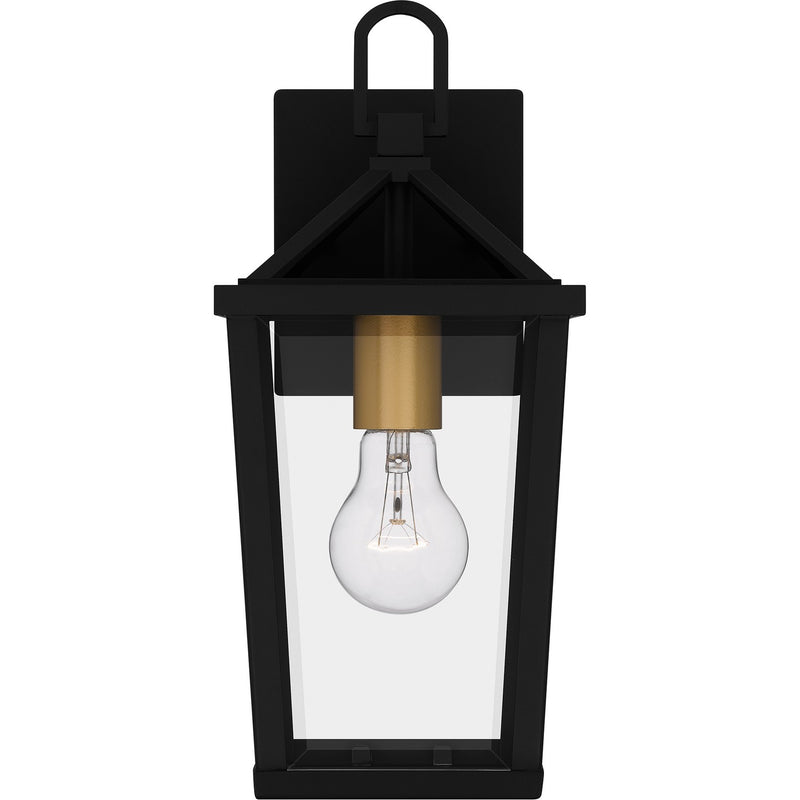 Quoizel HUL8406MBK One Light Outdoor Wall Mount, Matte Black