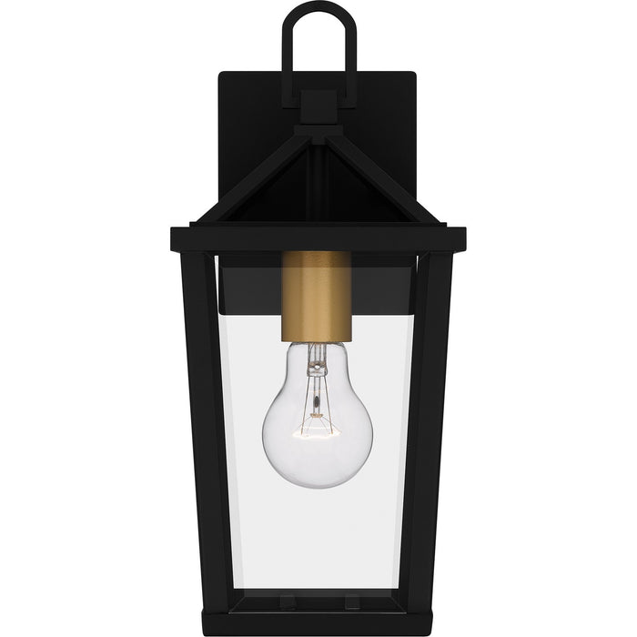 Quoizel HUL8406MBK One Light Outdoor Wall Mount, Matte Black
