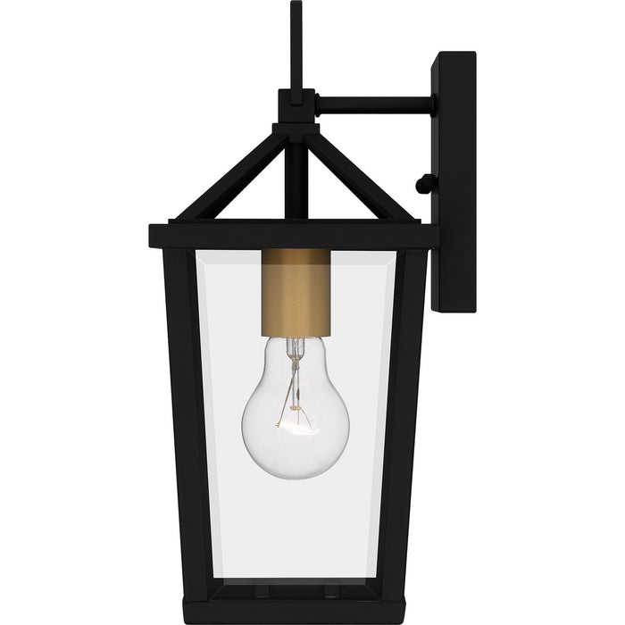 Quoizel HUL8406MBK One Light Outdoor Wall Mount, Matte Black