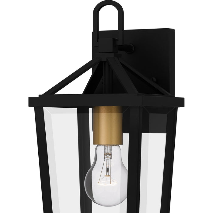 Quoizel HUL8406MBK One Light Outdoor Wall Mount, Matte Black