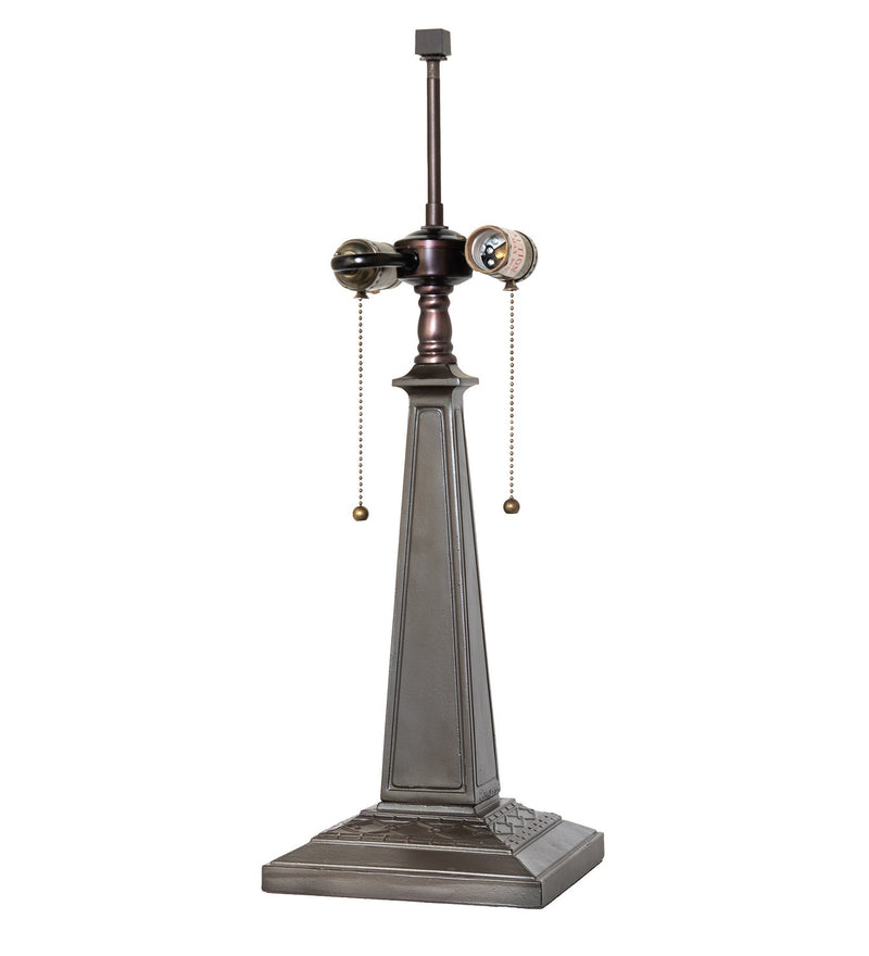 Meyda Tiffany 138798 Two Light Table Base, Mahogany Bronze