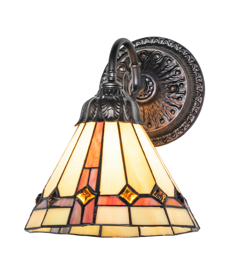 Meyda Tiffany 250246 One Light Wall Sconce, Mahogany Bronze
