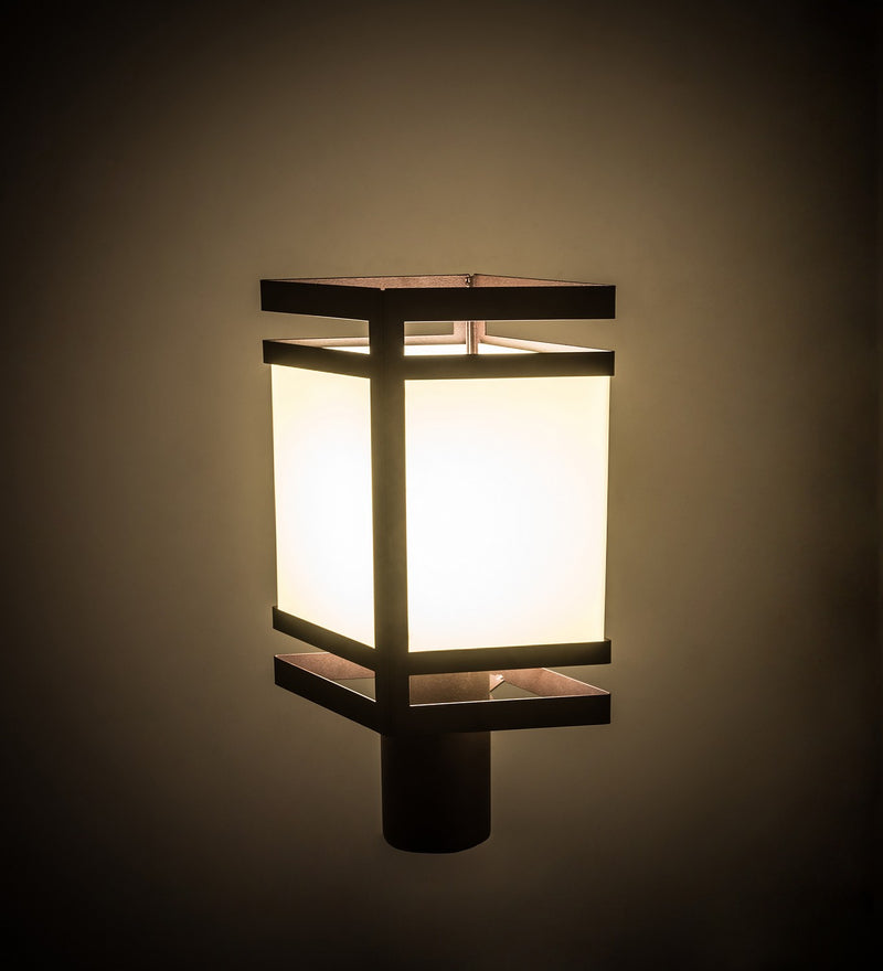 Meyda Tiffany 254399 One Light Post Mount, Cafe Noir