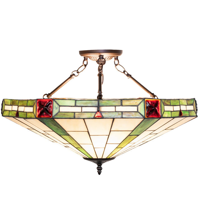 Meyda Tiffany 261298 Three Light Semi-Flushmount
