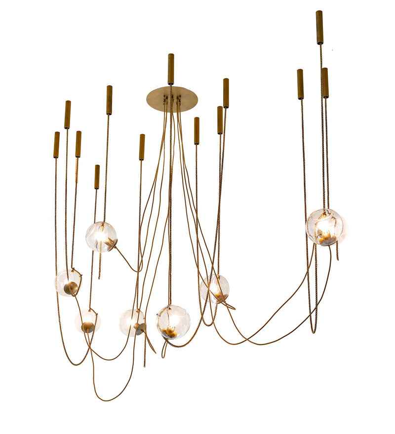 Meyda Tiffany 266726 Eight Light Chandelier, Aged Brass