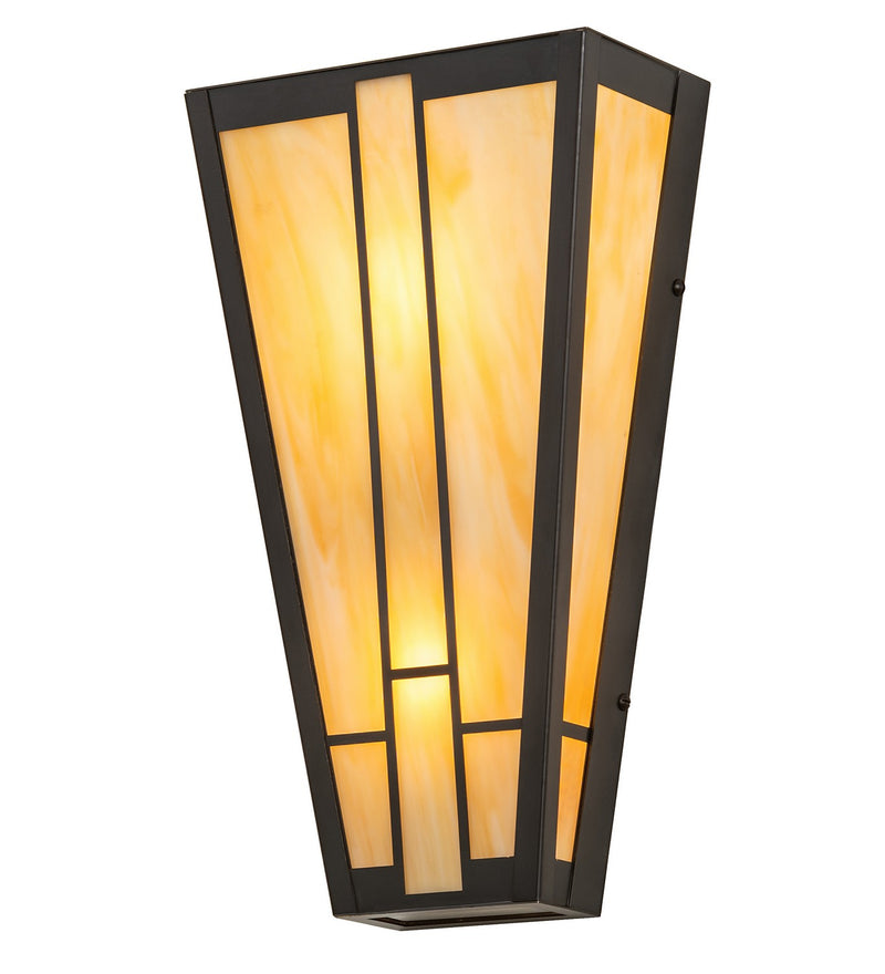 Meyda Tiffany 266996 LED Wall Sconce, Craftsman Brown