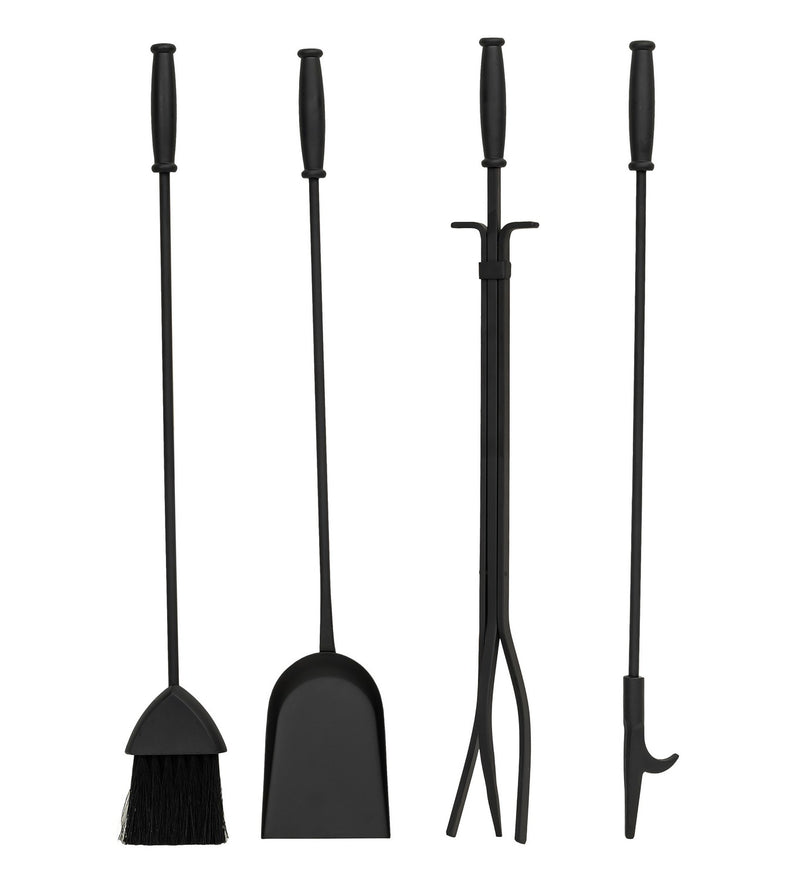 Meyda Tiffany 267285 4 -Piece Fire Place Tool Set, Wrought Iron