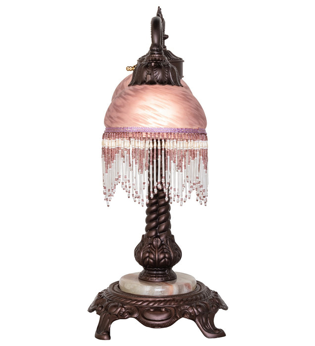 Meyda Tiffany 18250 Two Light Table Lamp, Mahogany Bronze