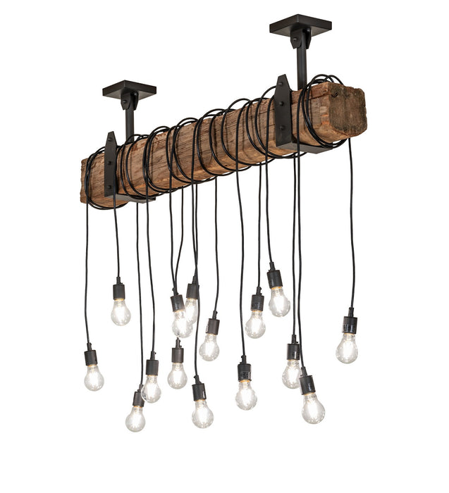Meyda Tiffany 259859 15 Light Pendant, Wrought Iron