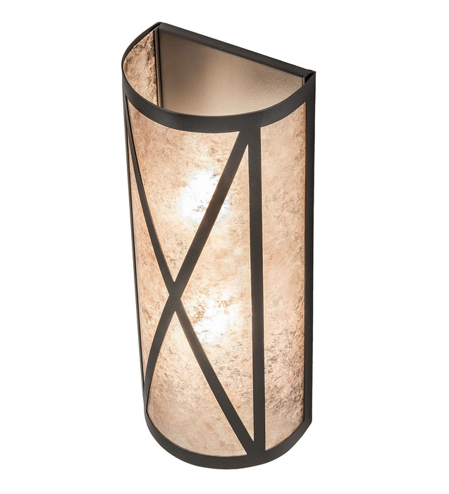 Meyda Tiffany 266995 Two Light Wall Sconce, Wrought Iron