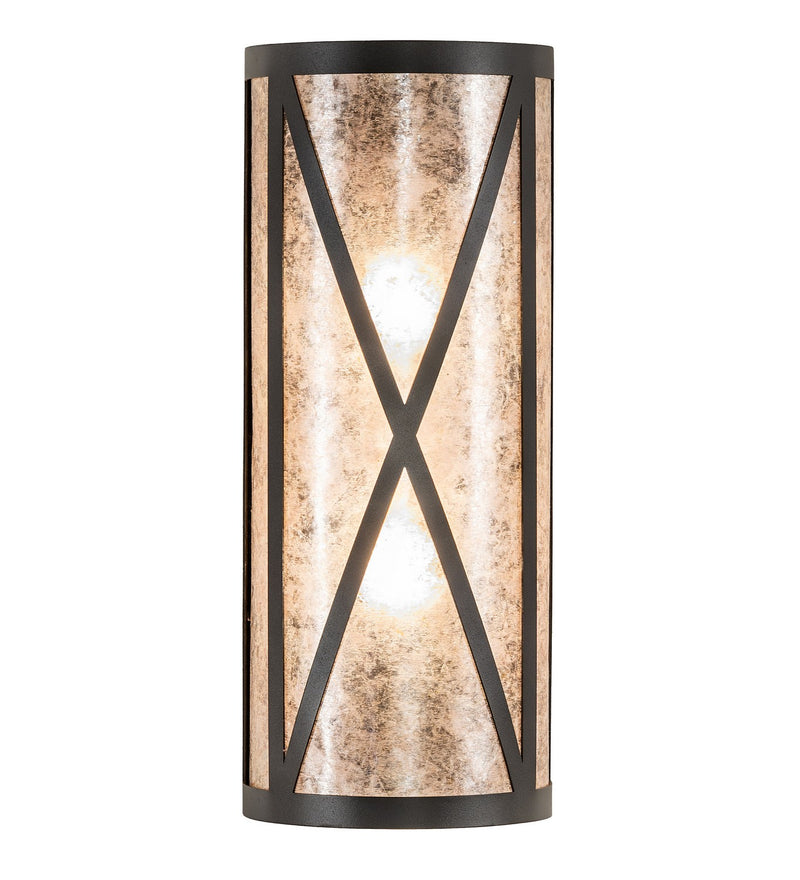 Meyda Tiffany 266995 Two Light Wall Sconce, Wrought Iron