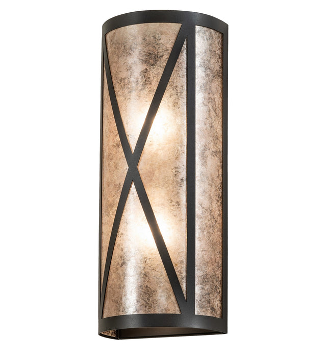 Meyda Tiffany 266995 Two Light Wall Sconce, Wrought Iron