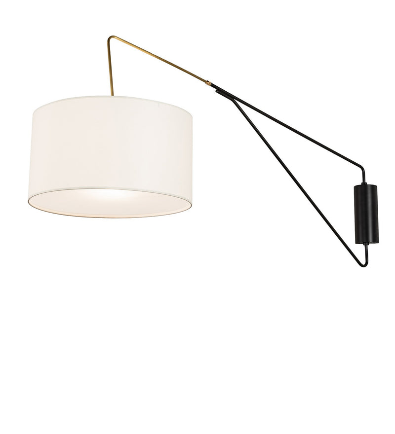 Meyda Tiffany 268048 One Light Wall Sconce, Solar Black/Brass