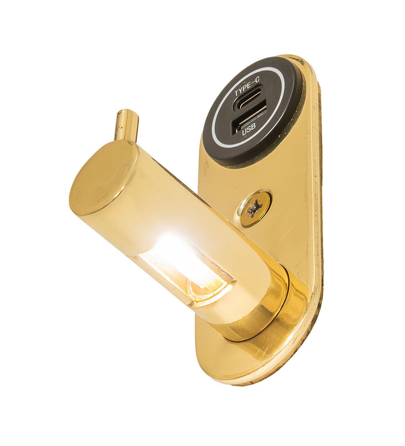 Meyda Tiffany 268126 LED Wall Sconce, Polished Brass