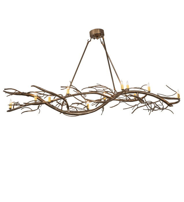 Meyda Tiffany 268320 11 Light Chandelier, Antique Copper