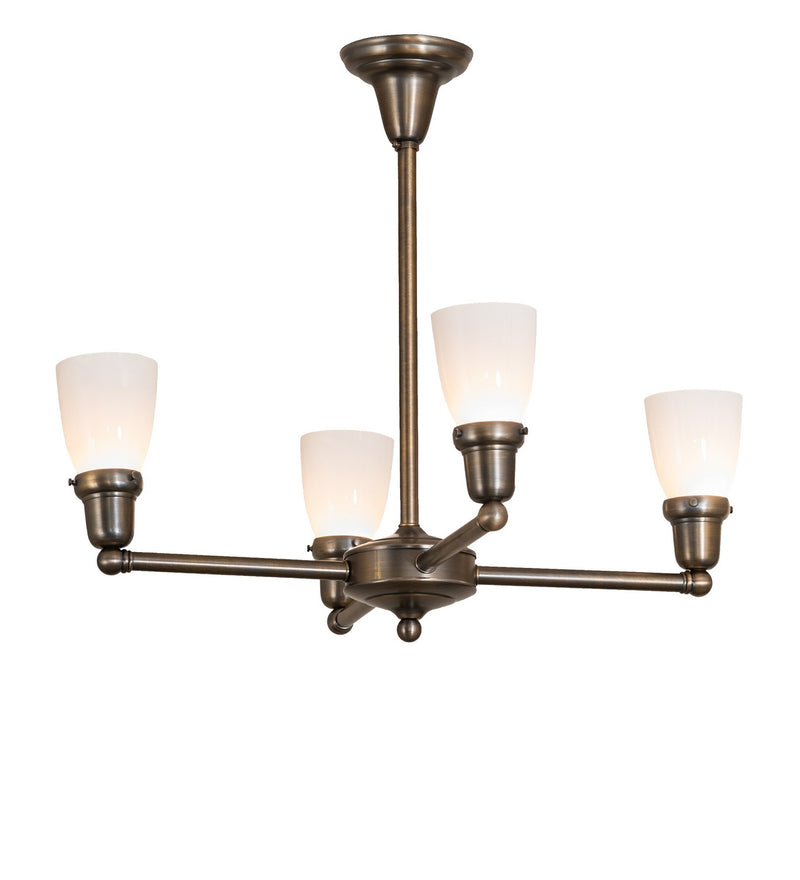 Meyda Tiffany 268813 Four Light Chandelier, Antique Brass