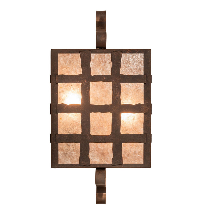 Meyda Tiffany 268977 Two Light Wall Sconce, Antique Rust