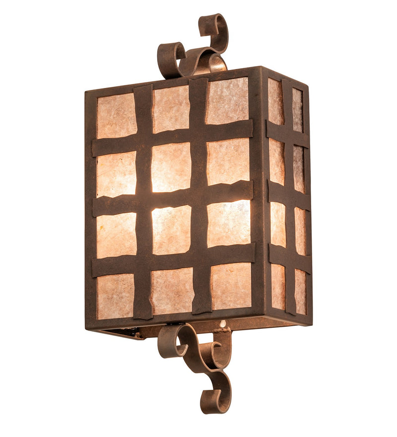 Meyda Tiffany 268977 Two Light Wall Sconce, Antique Rust