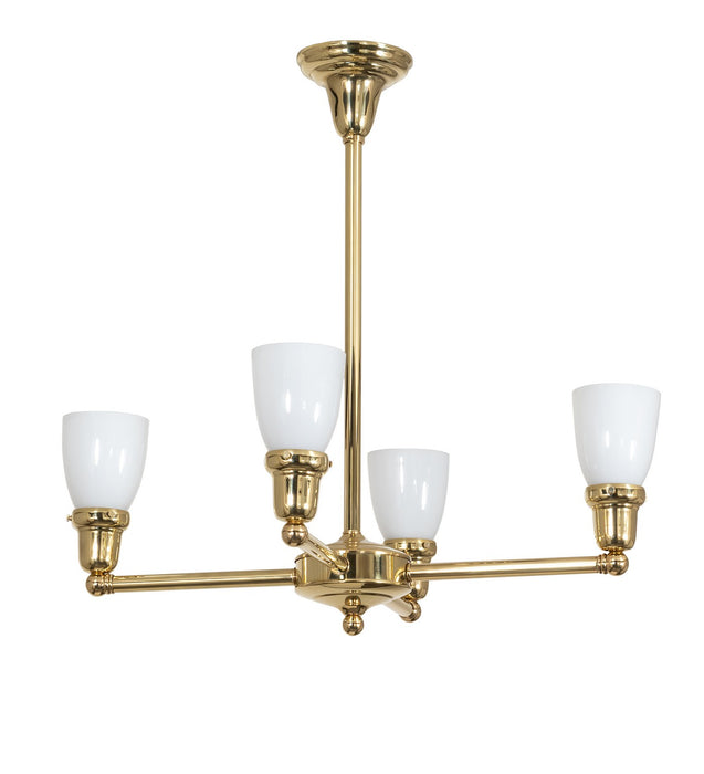 Meyda Tiffany 269355 Four Light Chandelier, Polished Brass