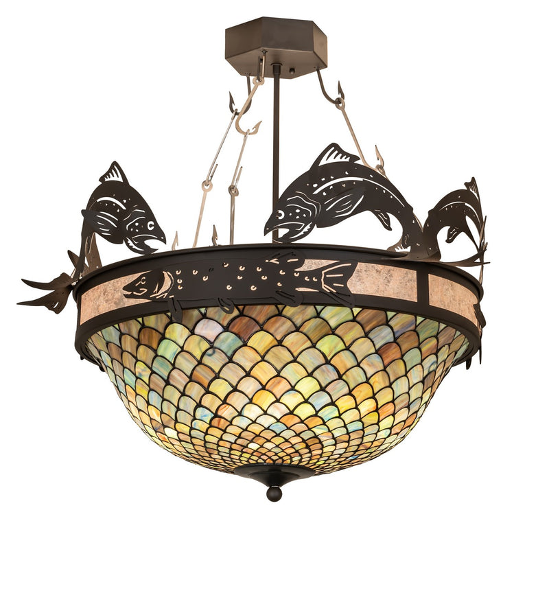 Meyda Tiffany 270054 Four Light Semi-Flushmount, Oil Rubbed Bronze