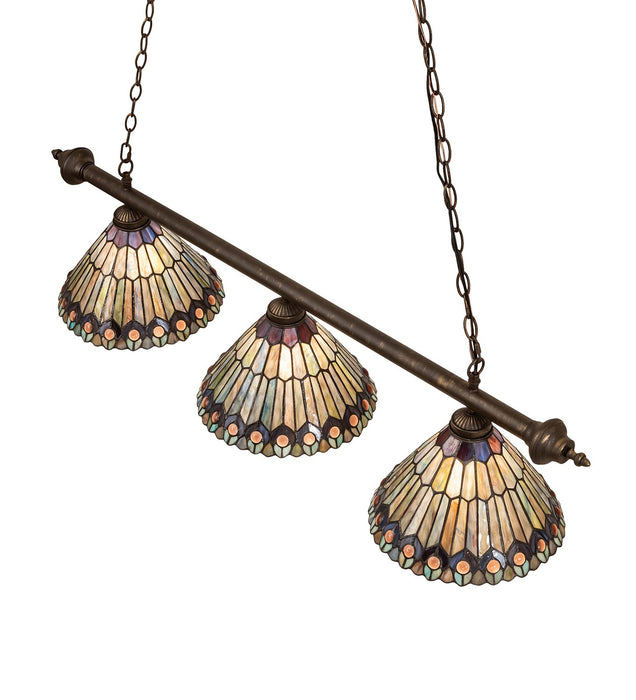 Meyda Tiffany 270445 Three Light Island Pendant, Antique Brass
