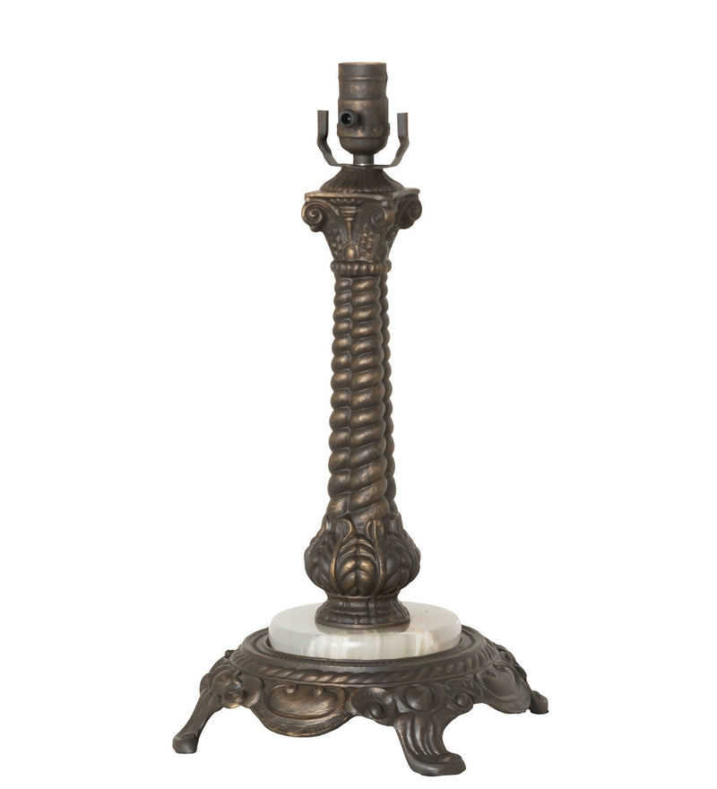 Meyda Tiffany 271434 One Light Table Base, Antique Brass