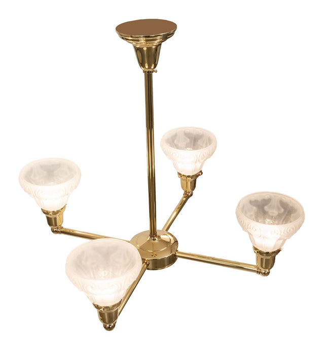 Meyda Tiffany 271767 Four Light Chandelier, Polished Brass