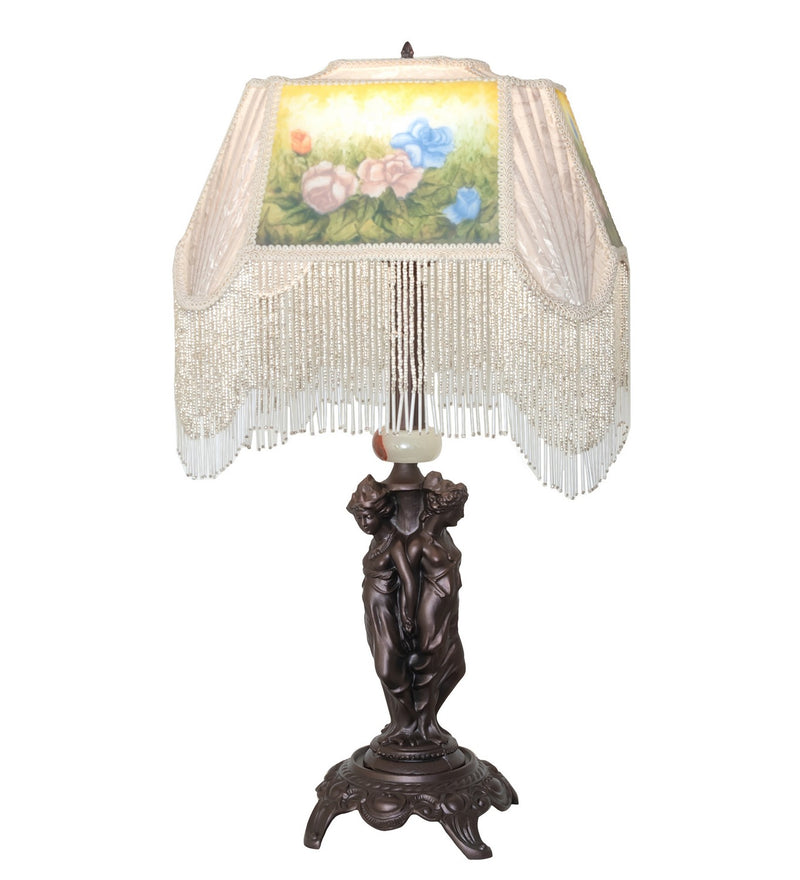 Meyda Tiffany 271953 One Light Table Lamp, Mahogany Bronze