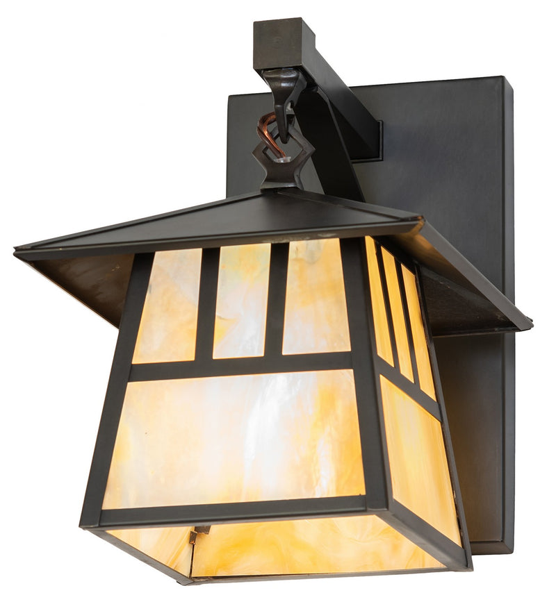 Meyda Tiffany 92835 One Light Wall Sconce, Craftsman Brown