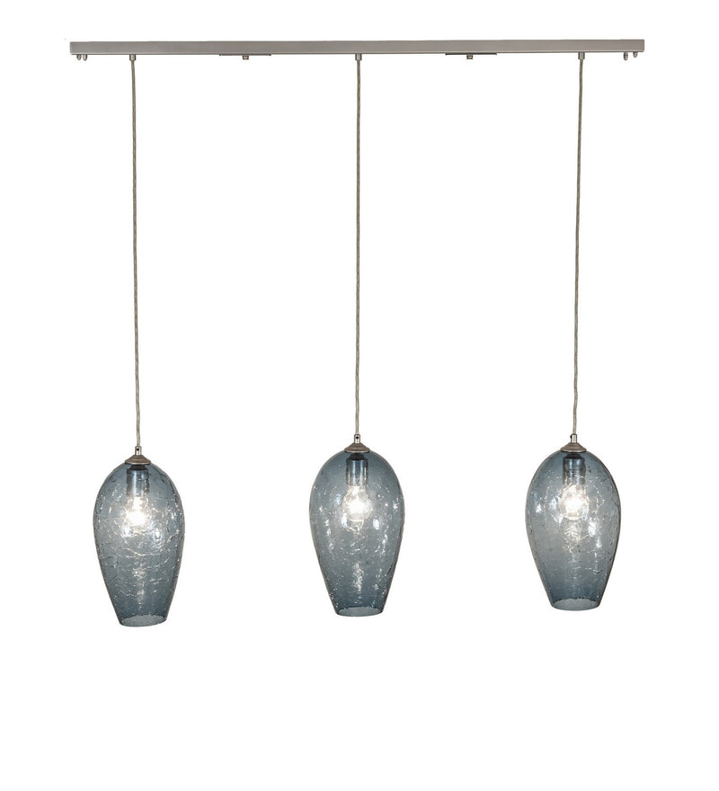 Meyda Tiffany 268619 Three Light Island Pendant, Brushed Nickel