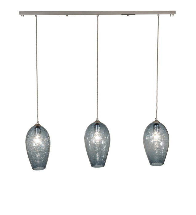 Meyda Tiffany 268619 Three Light Island Pendant, Brushed Nickel