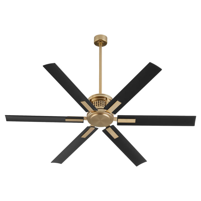 Quorum 10656-80 65" Patio Fan, Aged Brass