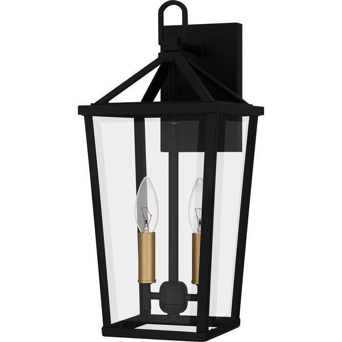 Quoizel HUL8407MBK Two Light Outdoor Wall Mount, Matte Black