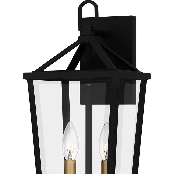 Quoizel HUL8407MBK Two Light Outdoor Wall Mount, Matte Black