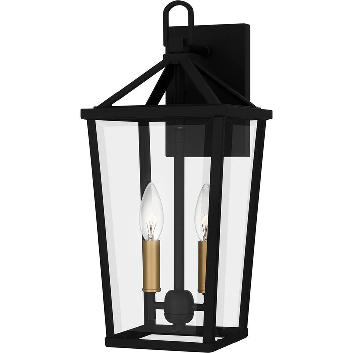 Quoizel HUL8407MBK Two Light Outdoor Wall Mount, Matte Black