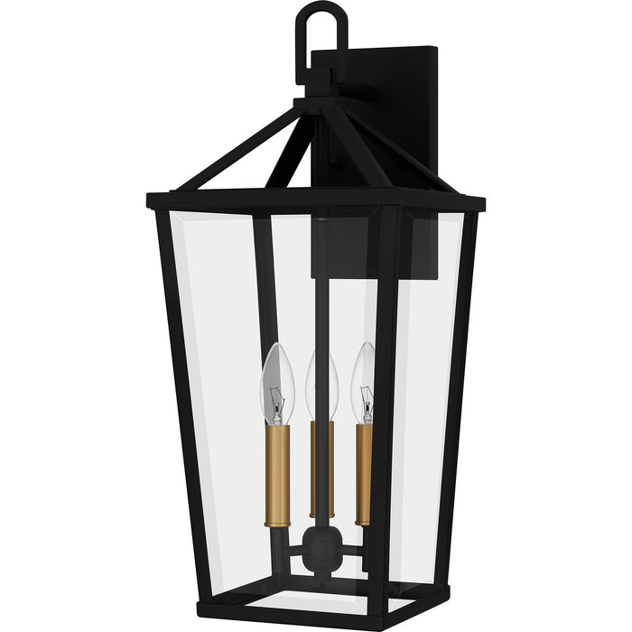 Quoizel HUL8409MBK Three Light Outdoor Wall Mount, Matte Black