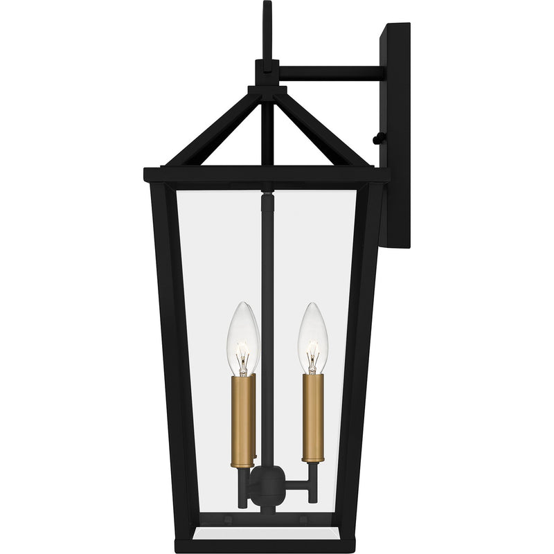 Quoizel HUL8409MBK Three Light Outdoor Wall Mount, Matte Black