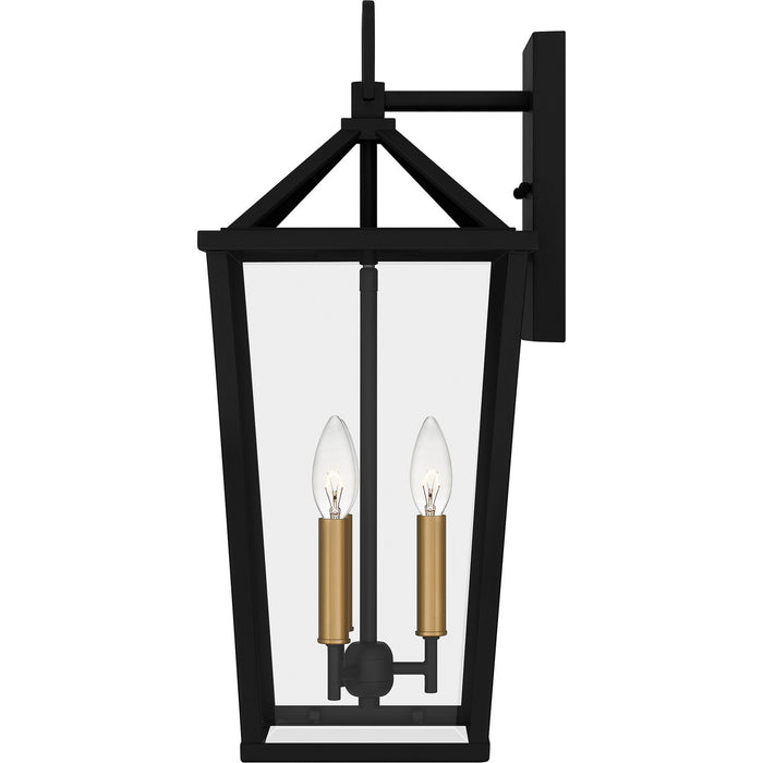 Quoizel HUL8409MBK Three Light Outdoor Wall Mount, Matte Black