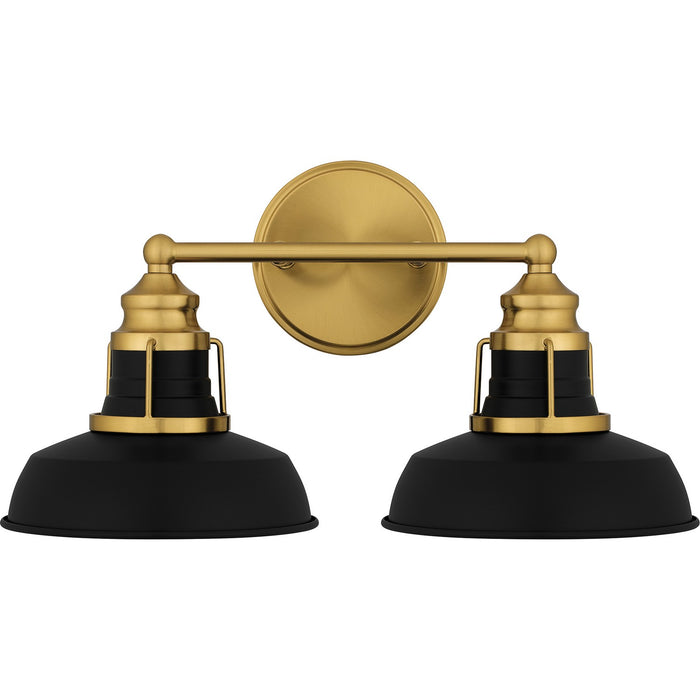Quoizel HUX8616AB Two Light Bath, Aged Brass