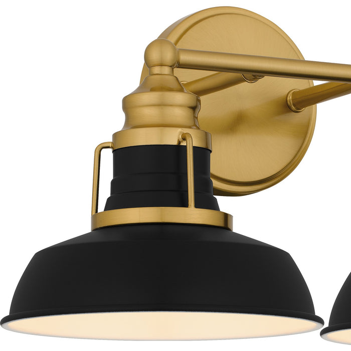 Quoizel HUX8616AB Two Light Bath, Aged Brass
