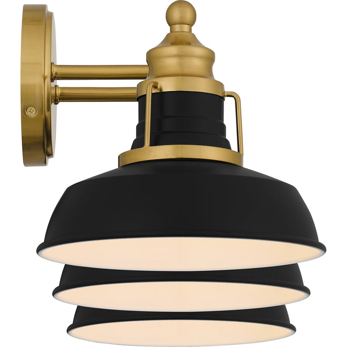 Quoizel HUX8625AB Three Light Bath, Aged Brass