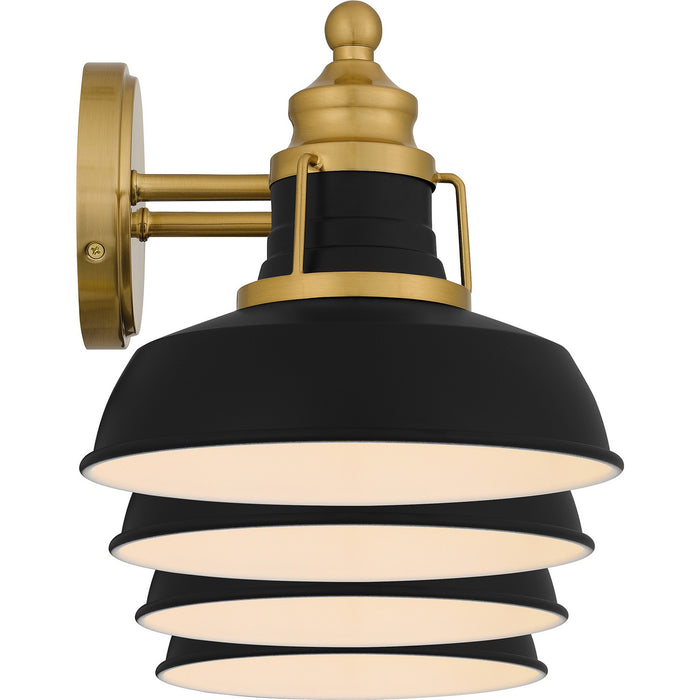 Quoizel HUX8634AB Four Light Bath, Aged Brass